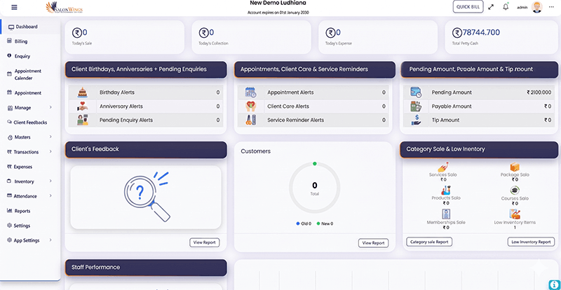 SalonWings Desktop Software
