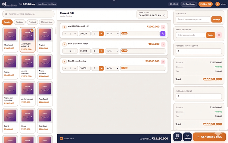 SalonWings Tablet Software